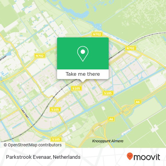 Parkstrook Evenaar map