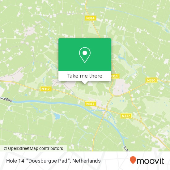 Hole 14 ""Doesburgse Pad"" map