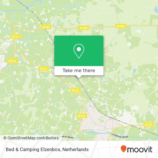 Bed & Camping Elzenbos Karte