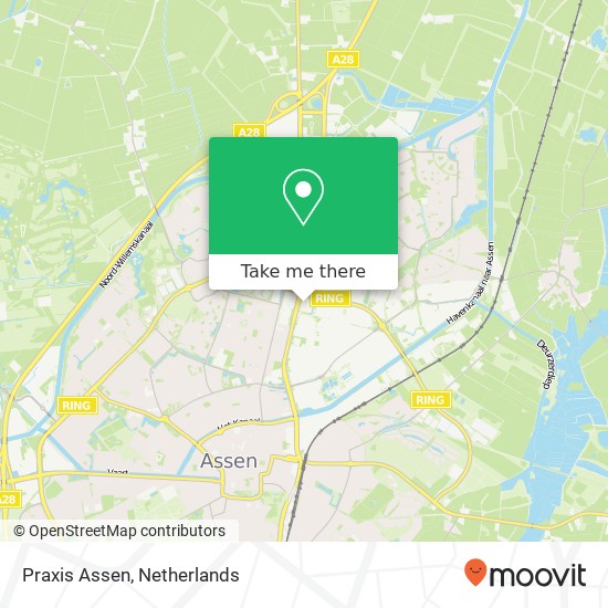 Praxis Assen map