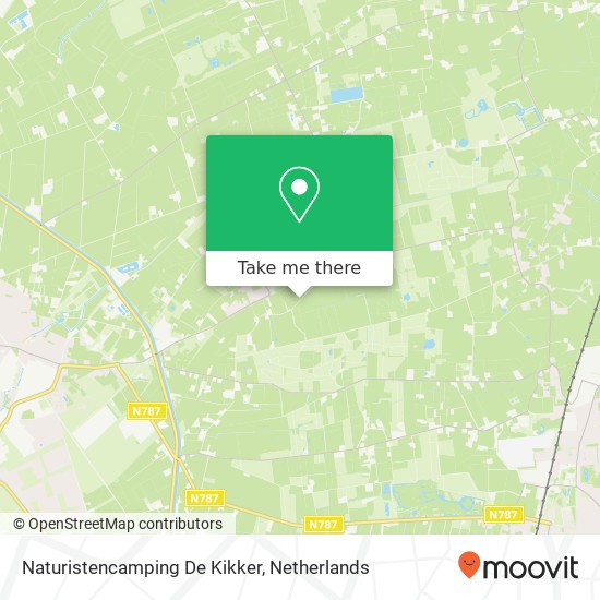 Naturistencamping De Kikker map