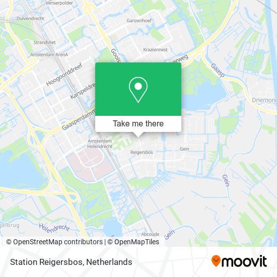 Station Reigersbos map