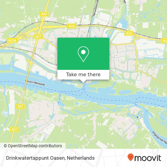 Drinkwatertappunt Oasen map