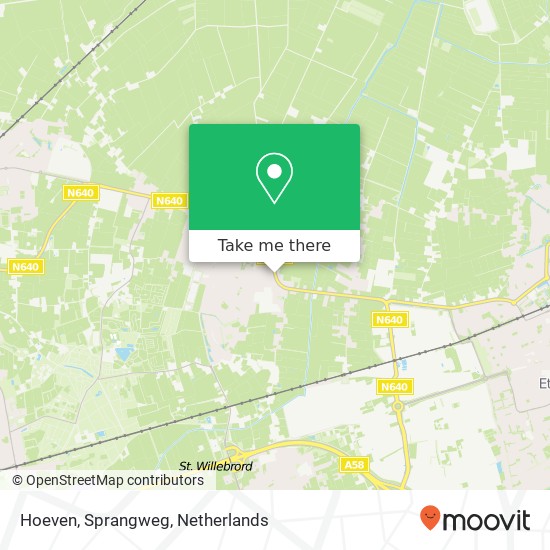 Hoeven, Sprangweg map