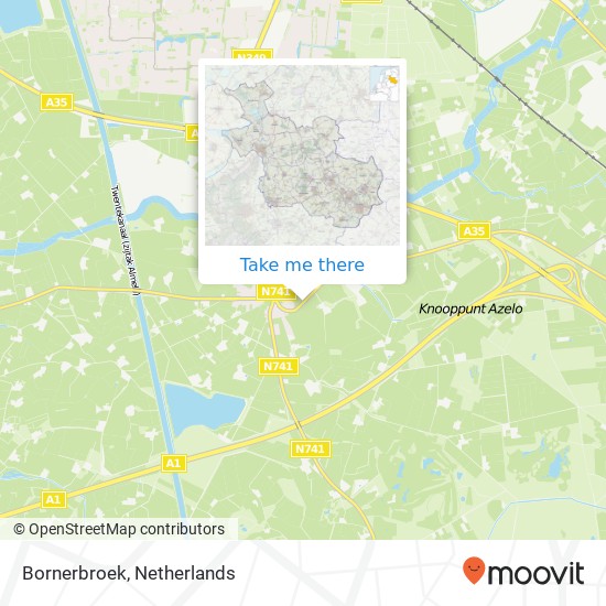 Bornerbroek map