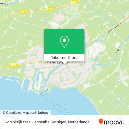 Koninkrijkszaal Jehovah's Getuigen map