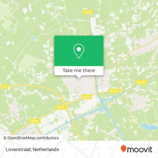 Loverstraat map