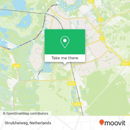 Struikheiweg Karte