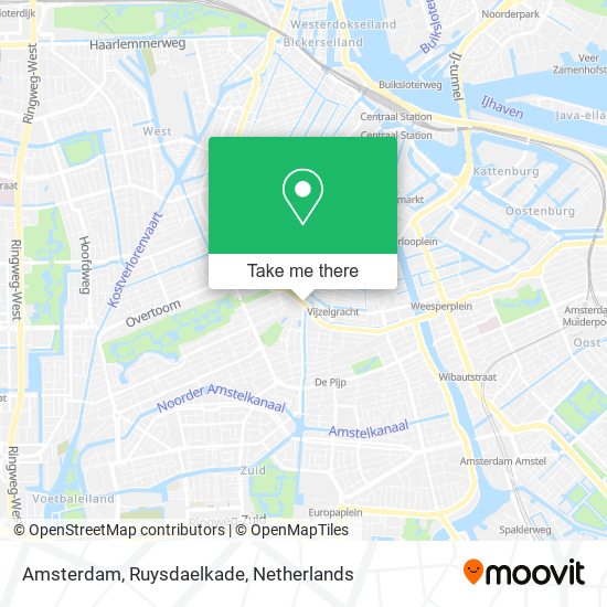 Amsterdam, Ruysdaelkade Karte