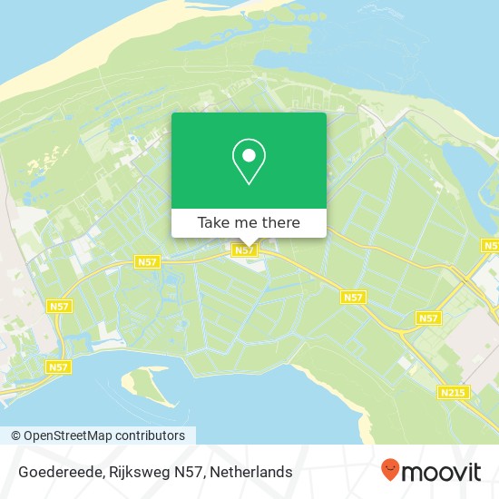 Goedereede, Rijksweg N57 map