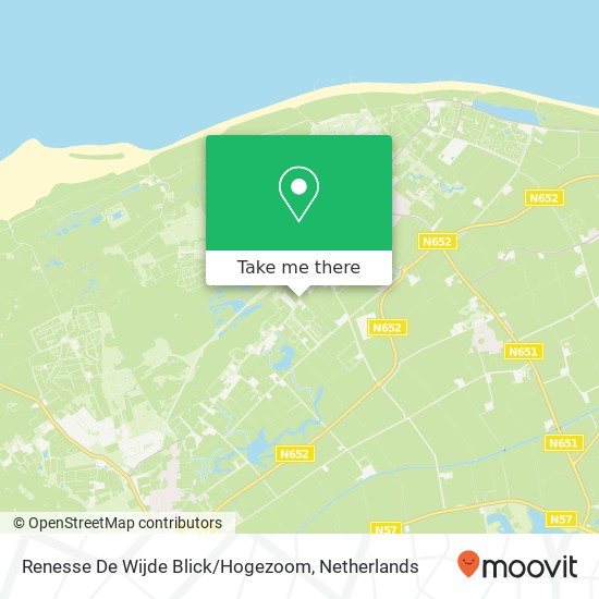 Renesse De Wijde Blick / Hogezoom Karte