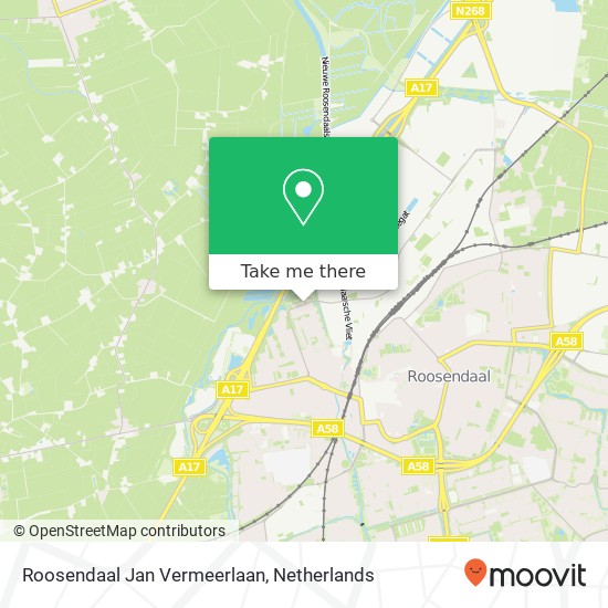 Roosendaal Jan Vermeerlaan Karte