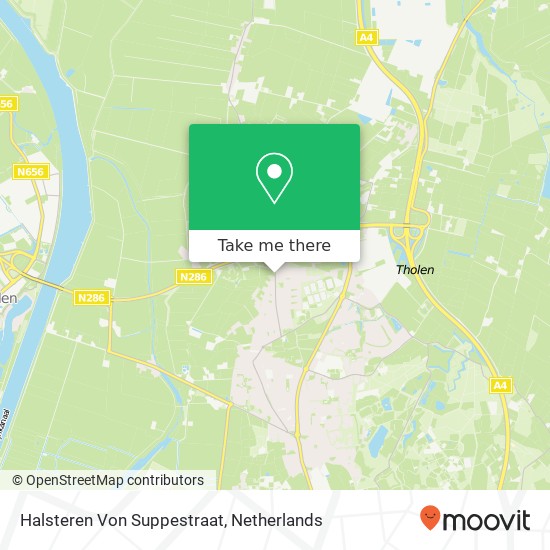 Halsteren Von Suppestraat map