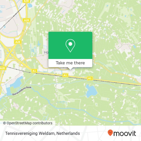 Tennisvereniging Weldam map