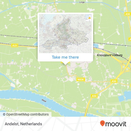 Andelst map