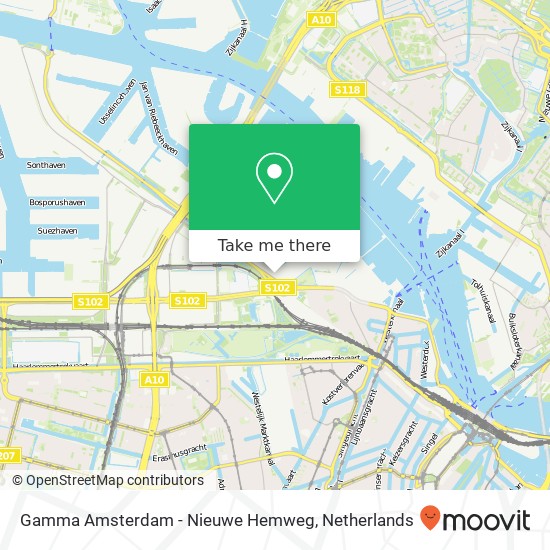 Gamma Amsterdam - Nieuwe Hemweg map