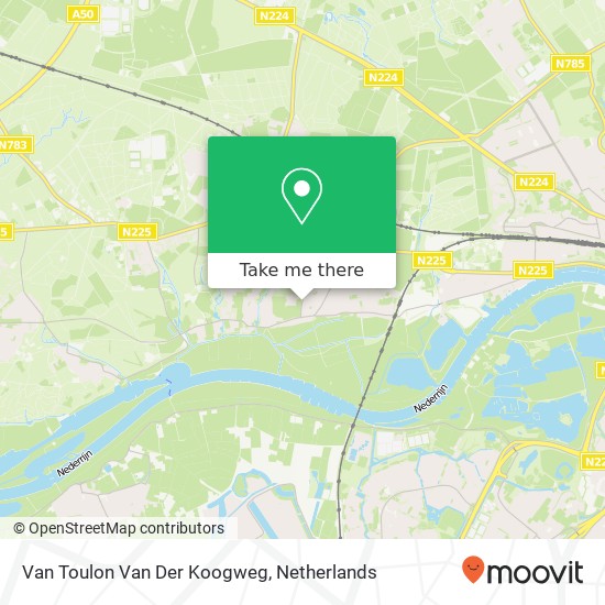 Van Toulon Van Der Koogweg map