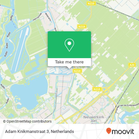 Adam Knikmanstraat 3, 3059 Rotterdam map