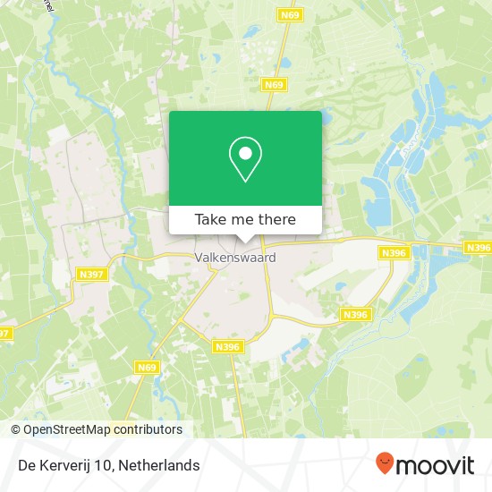 De Kerverij 10, De Kerverij 10, 5554 CM Valkenswaard, Nederland map