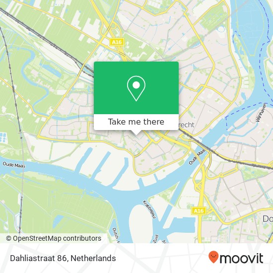 Dahliastraat 86, 3333 GK Zwijndrecht Karte