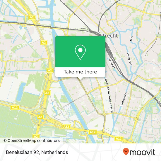Beneluxlaan 92, 3527 HW Utrecht Karte