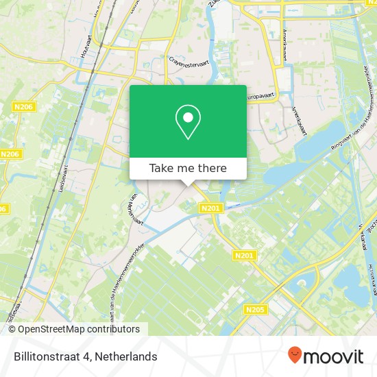 Billitonstraat 4, 2103 XB Heemstede map