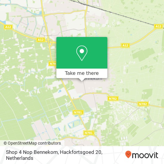 Shop 4 Nop Bennekom, Hackfortsgoed 20 map