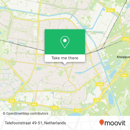 Telefoonstraat 49-51, Telefoonstraat 49-51, 5038 DN Tilburg, Nederland map