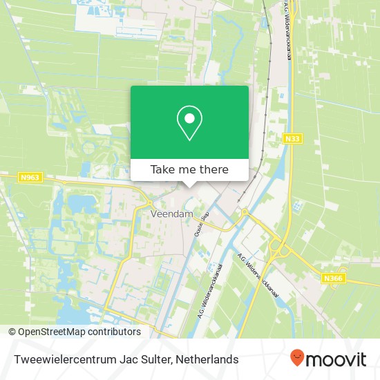 Tweewielercentrum Jac Sulter, Kerkstraat 72 map