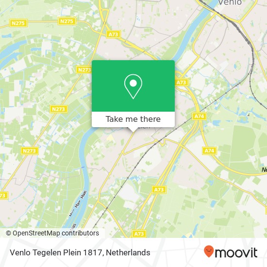 Venlo Tegelen Plein 1817 map