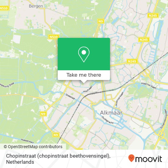 Chopinstraat (chopinstraat beethovensingel), 1817 HJ Alkmaar map