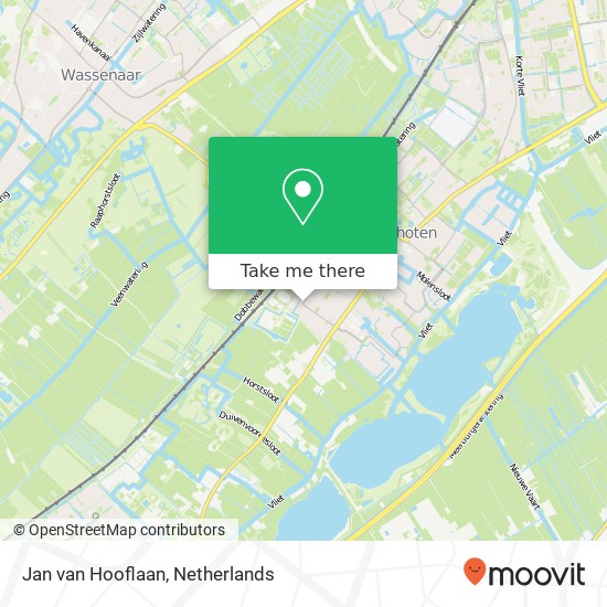 Jan van Hooflaan, 2252 TB Voorschoten map