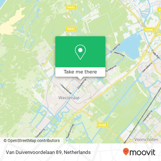 Van Duivenvoordelaan 89, 2241 SP Wassenaar Karte