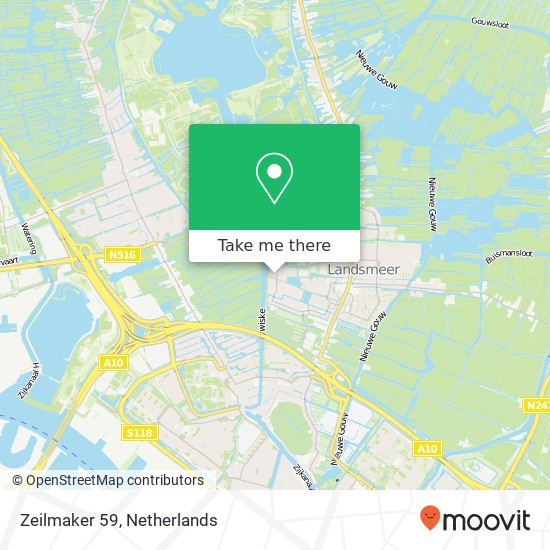 Zeilmaker 59, 1121 ME Landsmeer map