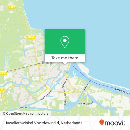 Juwelierswinkel Voordewind d, Landstraat 24 map