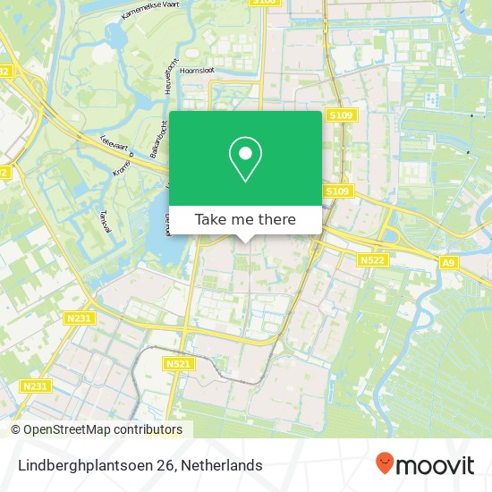 Lindberghplantsoen 26, 1185 ER Amstelveen map