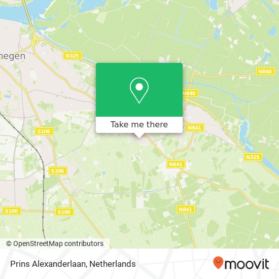 Prins Alexanderlaan, Prins Alexanderlaan, 6571 Berg en Dal, Nederland Karte