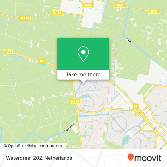Waterdreef 202, 3824 HC Amersfoort map