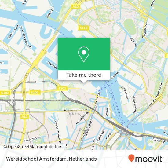 Wereldschool Amsterdam, Guillaume Derksstraat map