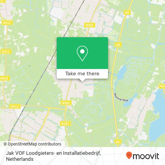 Jak VOF Loodgieters- en Installatiebedrijf, Dusseldorperweg 73 map