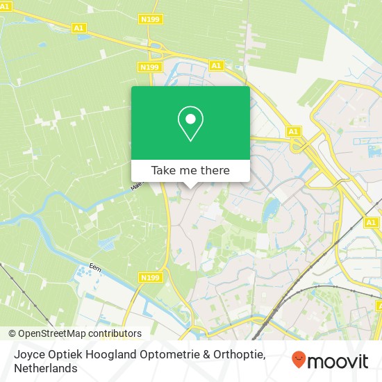 Joyce Optiek Hoogland Optometrie & Orthoptie, Kraailandhof 24B map