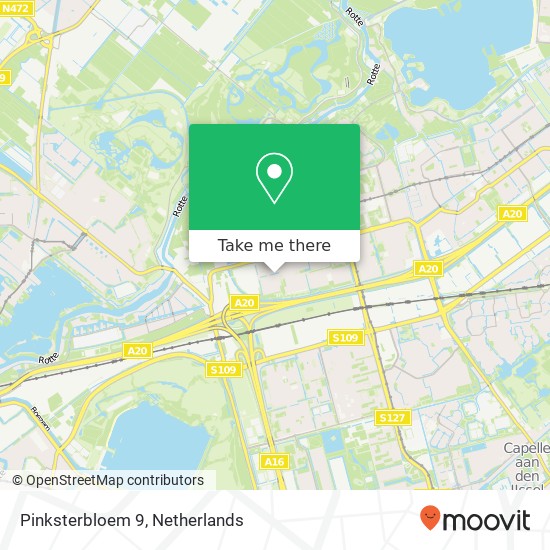 Pinksterbloem 9, 3068 AL Rotterdam map