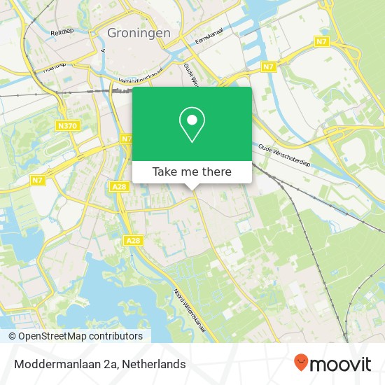Moddermanlaan 2a, 9721 GN Groningen map