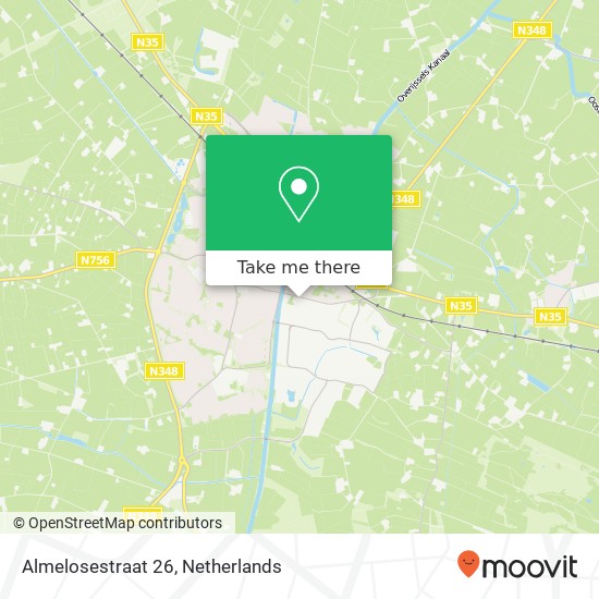 Almelosestraat 26, 8102 HD Raalte map