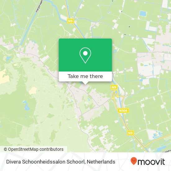 Divera Schoonheidssalon Schoorl, Lageweijdt 15 map