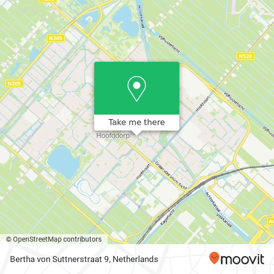 Bertha von Suttnerstraat 9, 2131 VW Hoofddorp Karte