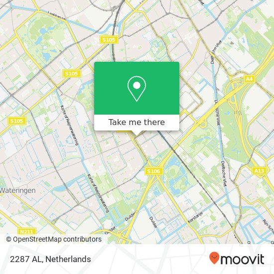 2287 AL, 2287 AL Rijswijk, Nederland map