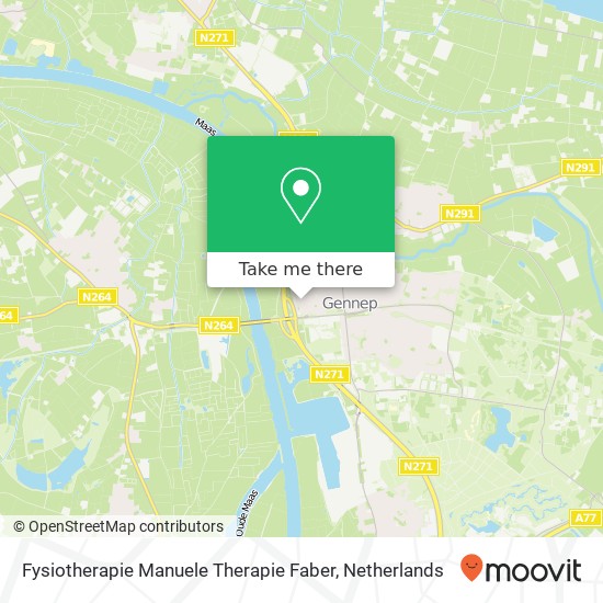 Fysiotherapie Manuele Therapie Faber, Houthakkersgroes 3 map