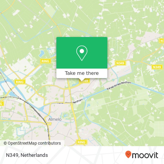 N349, 7603 Almelo map