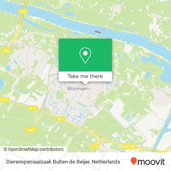 Dierenspeciaalzaak Bulten-de Beijer, Amaliaplein 15 map